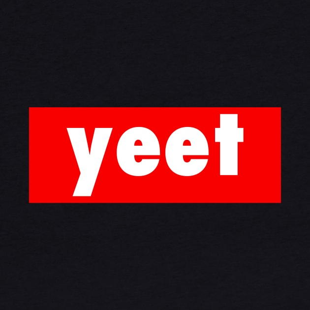 YEET - Slang for Boys in Big Red Street Art T-Shirt by mangobanana